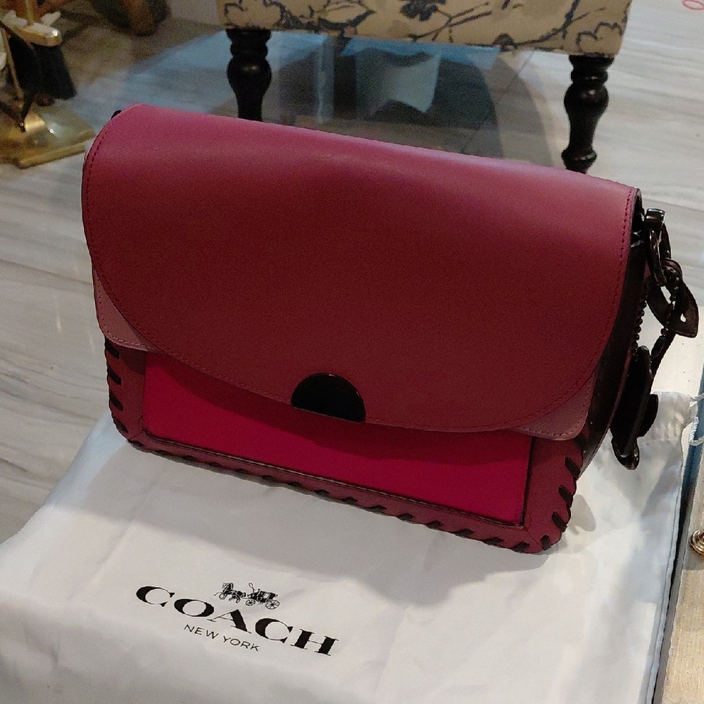 Coach Dreamer Women's Pink Leather Crossbody Bag - Picture 1 of 13